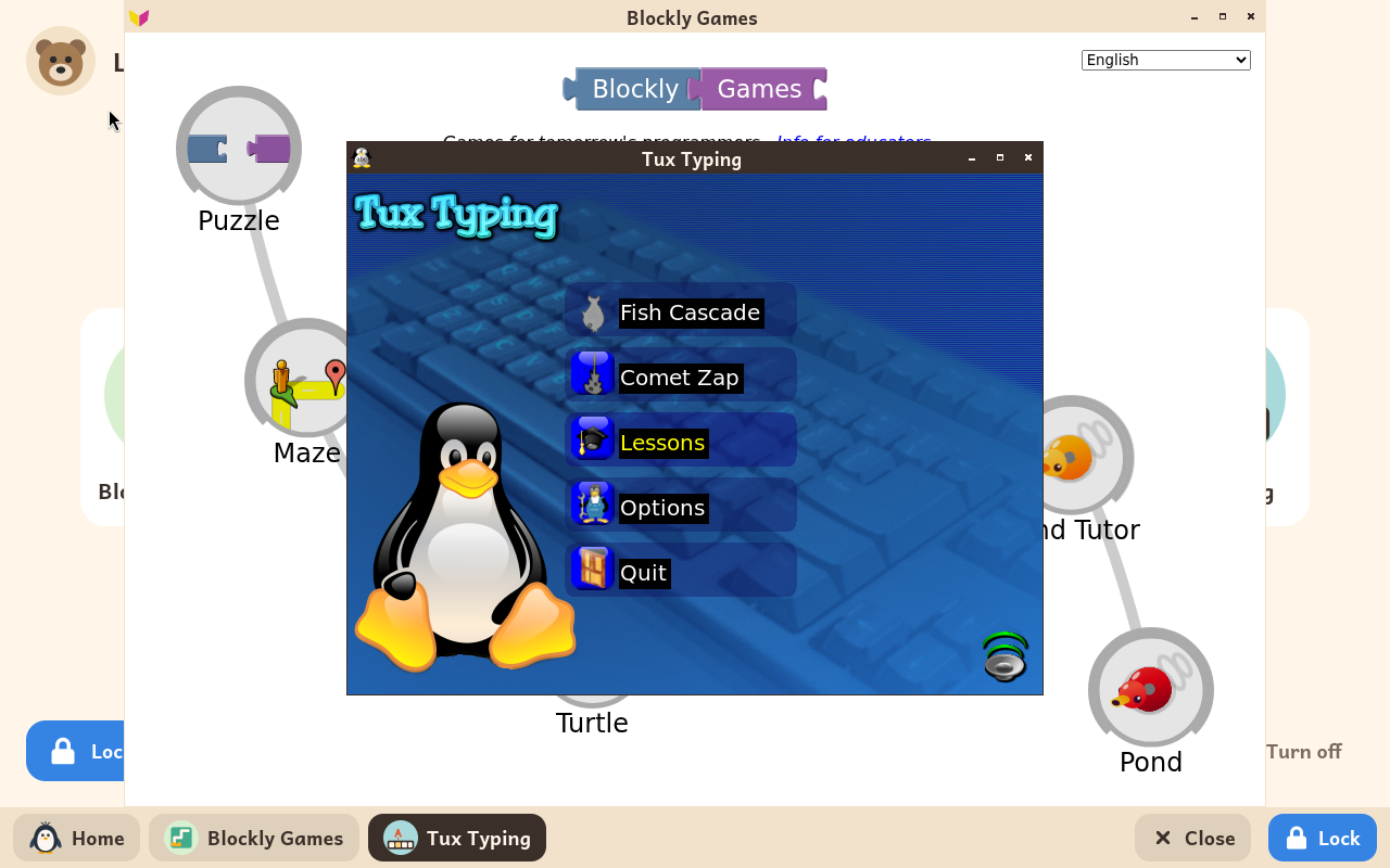 Two learning modules open in windows